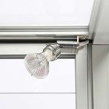 Vitrine Glasmontre - Showcase Counter Duo Glasvitrine mit LED-Leucht und Schloss - Silber