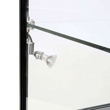 Vitrine Glasmontre - Showcase Counter Duo Glasvitrine  mit Unterschrank, LED-Leucht und Schloss - Schwarz