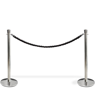 VIP-Barriere, schwarzes Seil – 150 cm