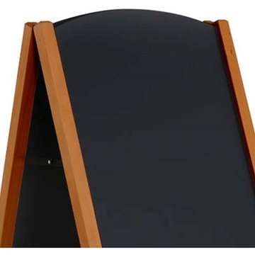Wooden Kreidetafelschild Bow, dunkles Holz, Tafel 59 x 78 cm