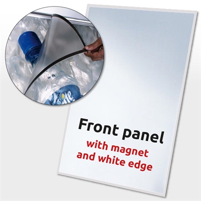 PET Frontplatte mit Magnet 727x1027mm - mit bedrucktem weißen Rand