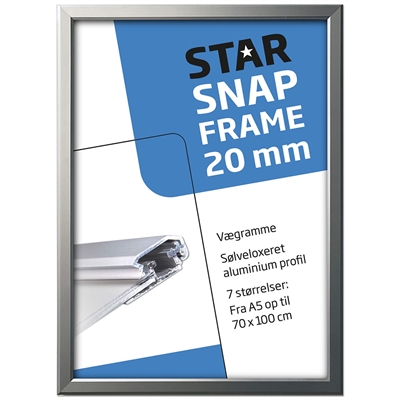 Klapprahmen mit 20mm Aluminium-Flachprofil, silber – 50 x 70 cm