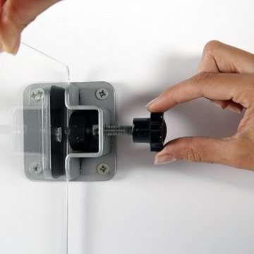 Universal-Klemmsatz für Hygieneabschirmung, 2 Plattenhalter für Wand oder Decke