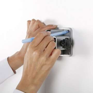 Universal-Klemmsatz für Hygieneabschirmung, 2 Plattenhalter für Wand oder Decke