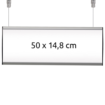 Doppelseitiges Hängeschild, 1 Lage – 50 x 14,8 cm