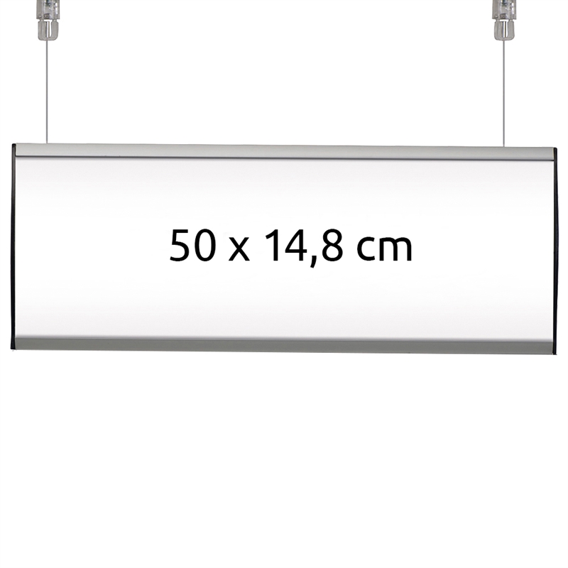 Doppelseitiges Hängeschild, 1 Lage – 50 x 14,8 cm