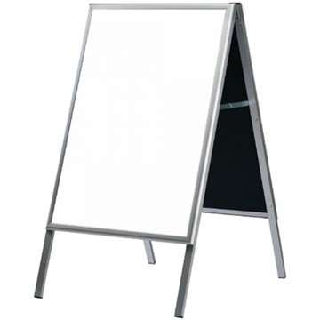 A-Whiteboard Kundenstopper – 60x80 cm – Silber