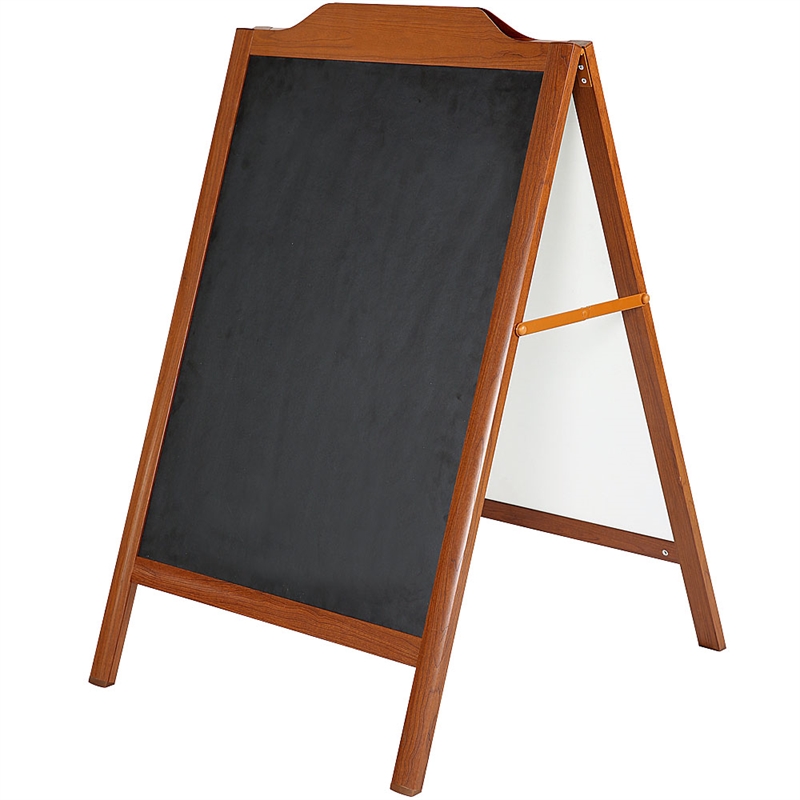 A-Board Wood look kundenstopper mit dekorativem Top – Holzoptik