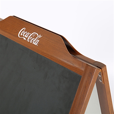 A-Board Wood look kundenstopper mit dekorativem Top – Holzoptik
