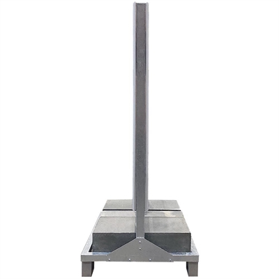 Schwerer Outdoor Kundenstopper mit Betonfuß, silver - 100x140 cm