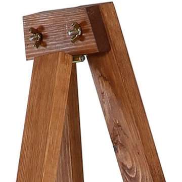 Holzstaffelei, 165cm. Dunkles Holz