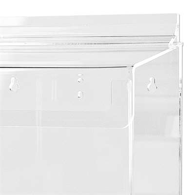 Outdoor-Prospekthalter box aus Acryl, vertikal, M65 tief