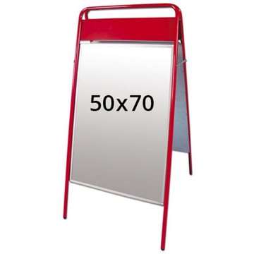 Expo Sign Kundenstopper mit Logo schild - 50x70 cm - rot