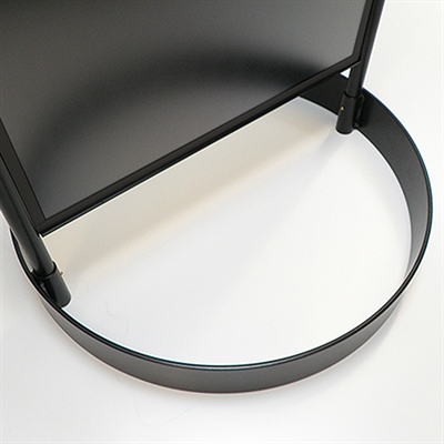 Gotik Circle Kundenstopper mit Logoplatte – 50x70 cm – schwarz