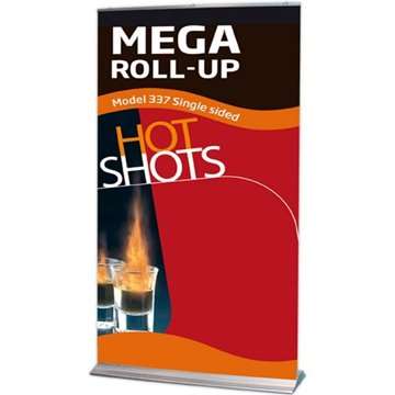 Mega Roll-up einseitig - 150x250 cm - Silber