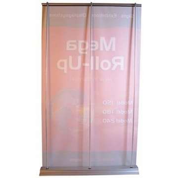 Mega Roll-Up einseitig, Kassette, silber, 84,5 x 250 cm