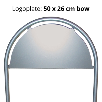 Expo Gotik Kundenstopper mit Fahrradabstellplatz und Logo schild – Silber