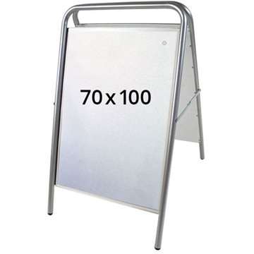 Expo Sign Lux Kundenstopper - 70x100 cm - Silber