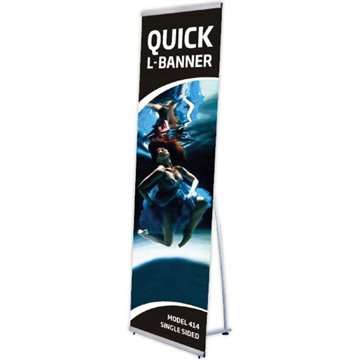 Schwarze Tasche für Quick L-Banner, 50 cm breit