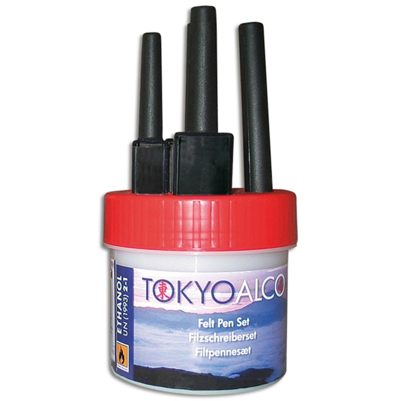 Tokyo Alco – 4 Filzstifte – Rot