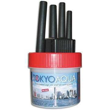 Tokyo Aqua – 4 Filzpinsel ohne Tinte – Rot