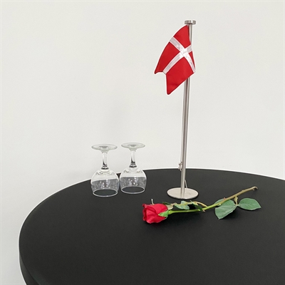  Event Klapptisch, Ø 80cm - mit elastischer weißer Tischdecke