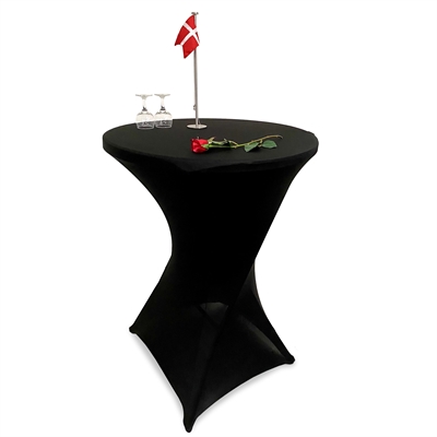  Elastische, schwarze Tischdecke für Folding Table, Ø 80 cm