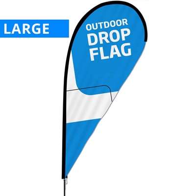 Beachflag, Outdoor-Drop flag, Large, inklusive Flagge mit Aufdruck und schwarzem Mast