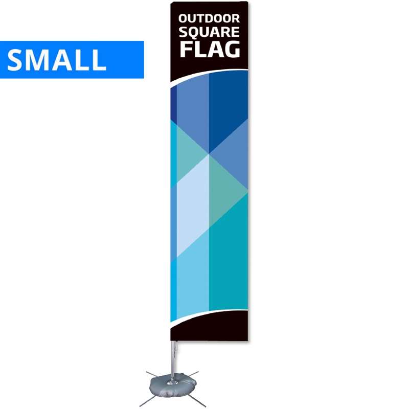 Beachflag, Outdoor Square Flag Small, inkl. Stange, Fahne und Kreuzfuß