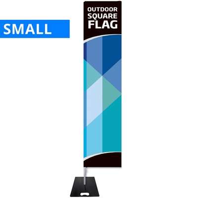 Beachflag, Outdoor Square Flag Small, inkl. Stange, Fahne und schwarzer Fahnenfuß
