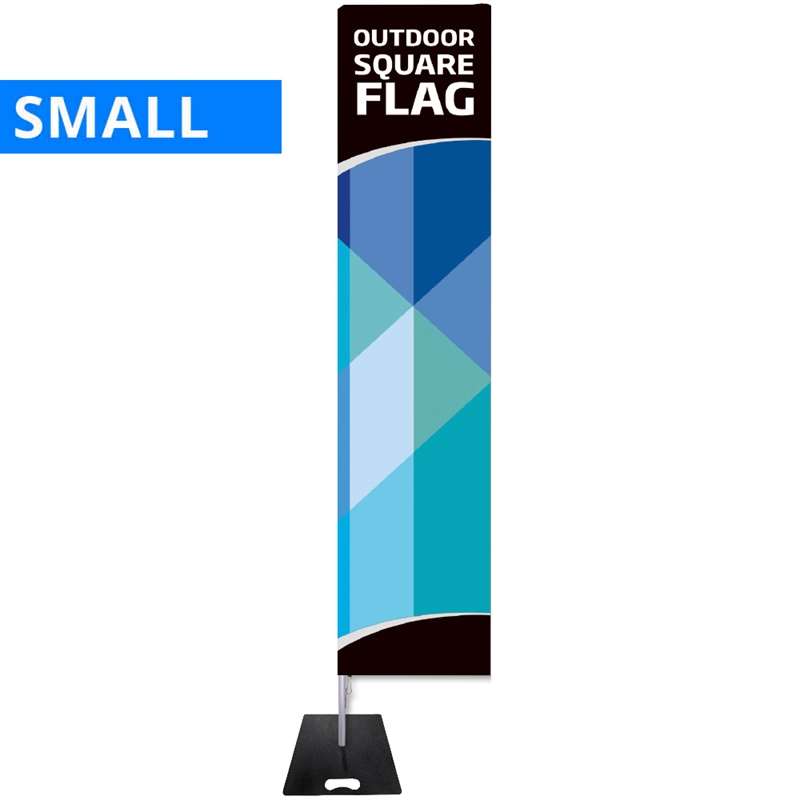 Beachflag, Outdoor Square Flag Small, inkl. Stange, Fahne und schwarzer Fahnenfuß