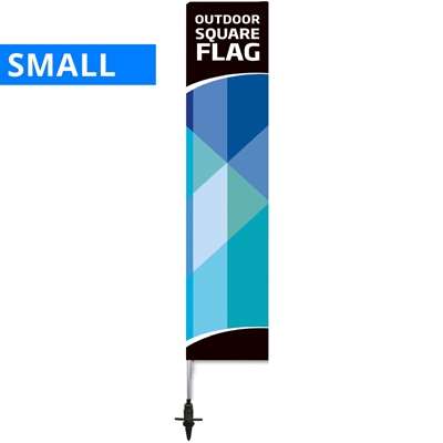 Beachflag, Outdoor Square Flag Small, inkl. Stab, Fahne und Schraubfuß