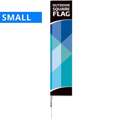 Beachflag, Outdoor Square Flag Small, inkl. Stange, Fahne und Spitzenfuß