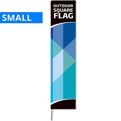 Beachflag, Outdoor Square Flag Small, inkl. Mast und Flagge