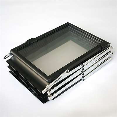 Flex-Broschürenständer - 6xA5 - 14,8x21 cm - schwarz