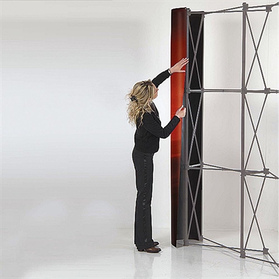 Pop-Up-Wand, gebogen, 3 Sektionen, B 258 x H 228 cm