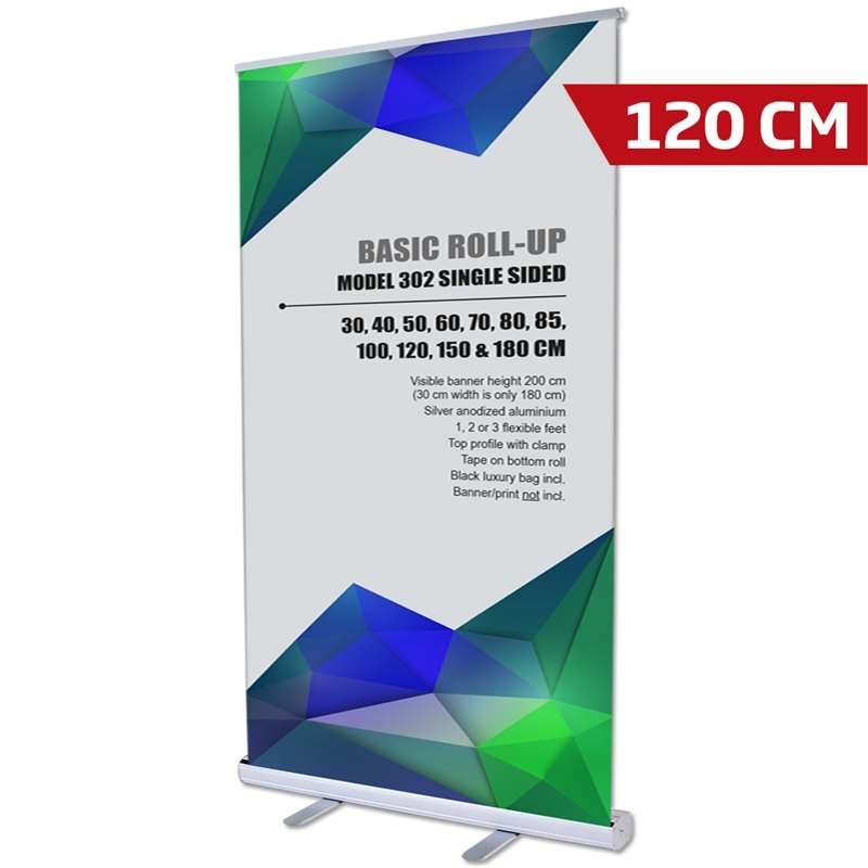 Basic Roll-up einseitig - 120x200 cm - Silber
