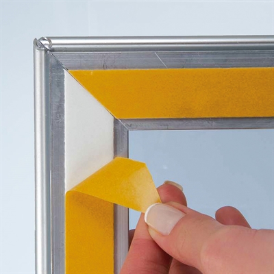 Fenster-Alu-Klapprahmen doppelseitig - 32 mm - Silber