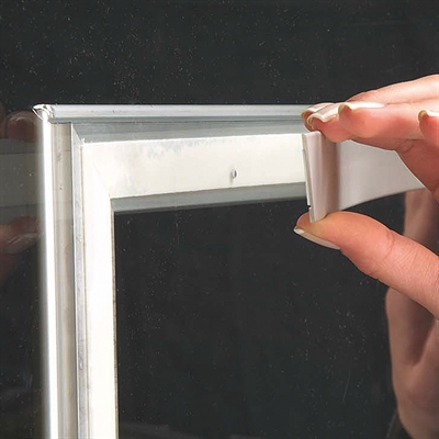 Fenster-Alu-Klapprahmen doppelseitig - 32 mm - Silber