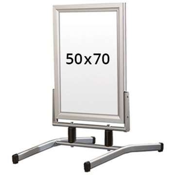 Wind-Line Lux Kundenstopper – 50x70 cm – Silber