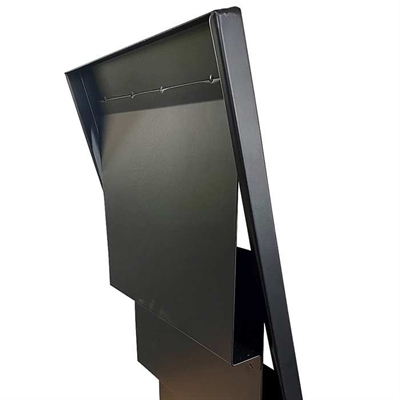 Design Stand Prospekthalter aus Stahl A4/M65 mit 6/12 Taschen, schwarz