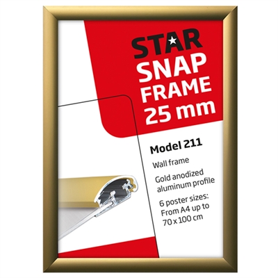 Alu-Klapprahmen – 25 mm – 70 x 100 cm – gold eloxiert