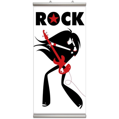 Poster-Line-Set, Posterleiste mit 26mm Aluminium-Posterleisten – 120 cm