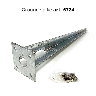 Anker für Mastständer aus verzinktem Stahl – 50 cm Erdspieß