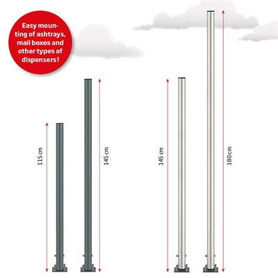 Pole Stand – 115 cm – Grau
