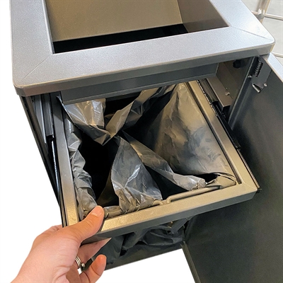 Quadratischer Abfallbehälter – 50 l – Grau