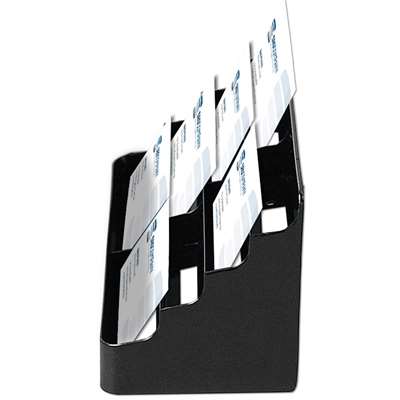 Visitenkartenhalter x 8, schwarzes Acryl