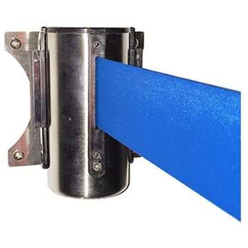 Absperrpfosten-Bandspender zur Wandmontage, blau