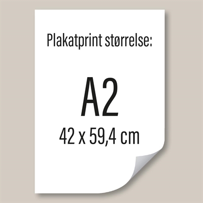 A2 – 42 x 59,4 cm. Poster gedruckt auf PET-Stayflat-Folie