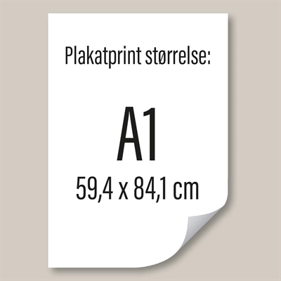 A1 – 59,4 x 84,1 cm. Poster gedruckt auf PET-Stayflat-Folie